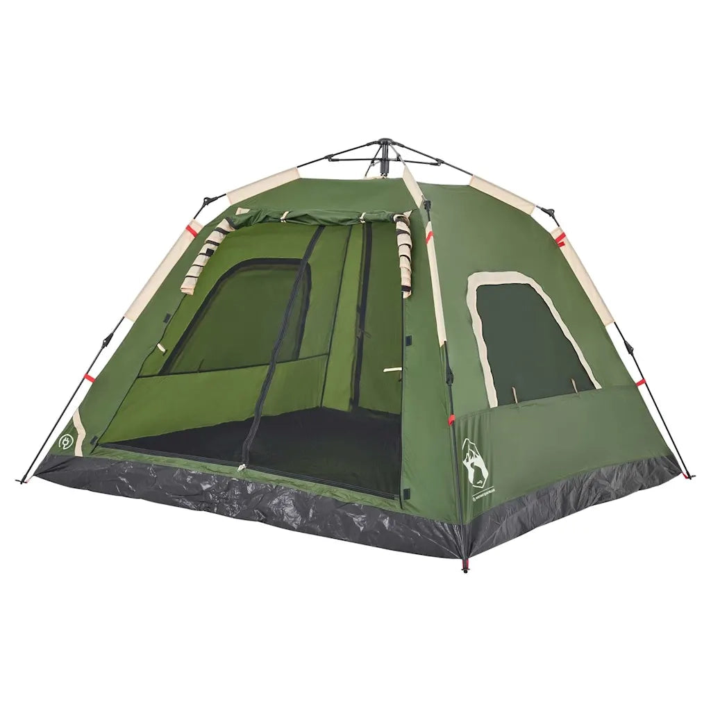 Tenda a Cupola da Campeggio 5 Persone Verde a Rilascio Rapido 4004146