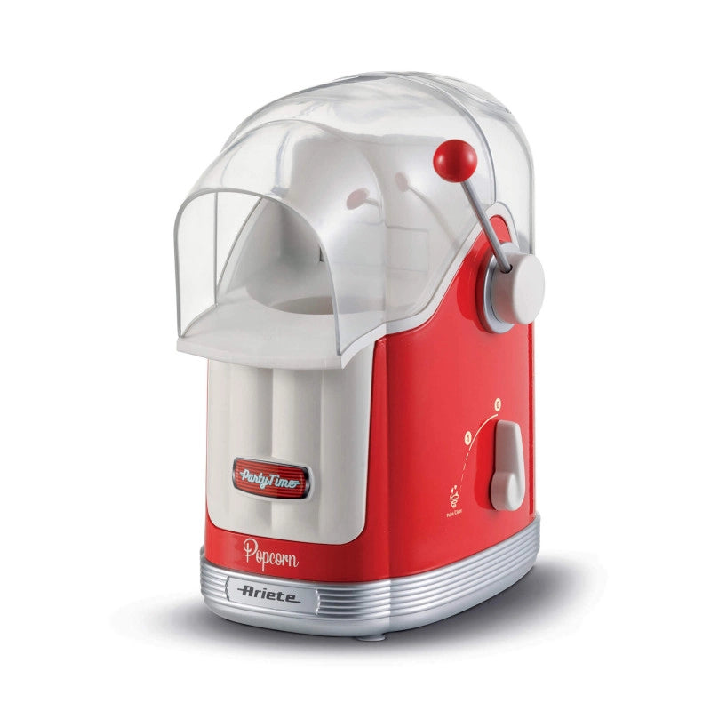 Macchina per Popcorn con Leva - 1100W - 600g Capacità - Cottura Senza Grassi - Rosso