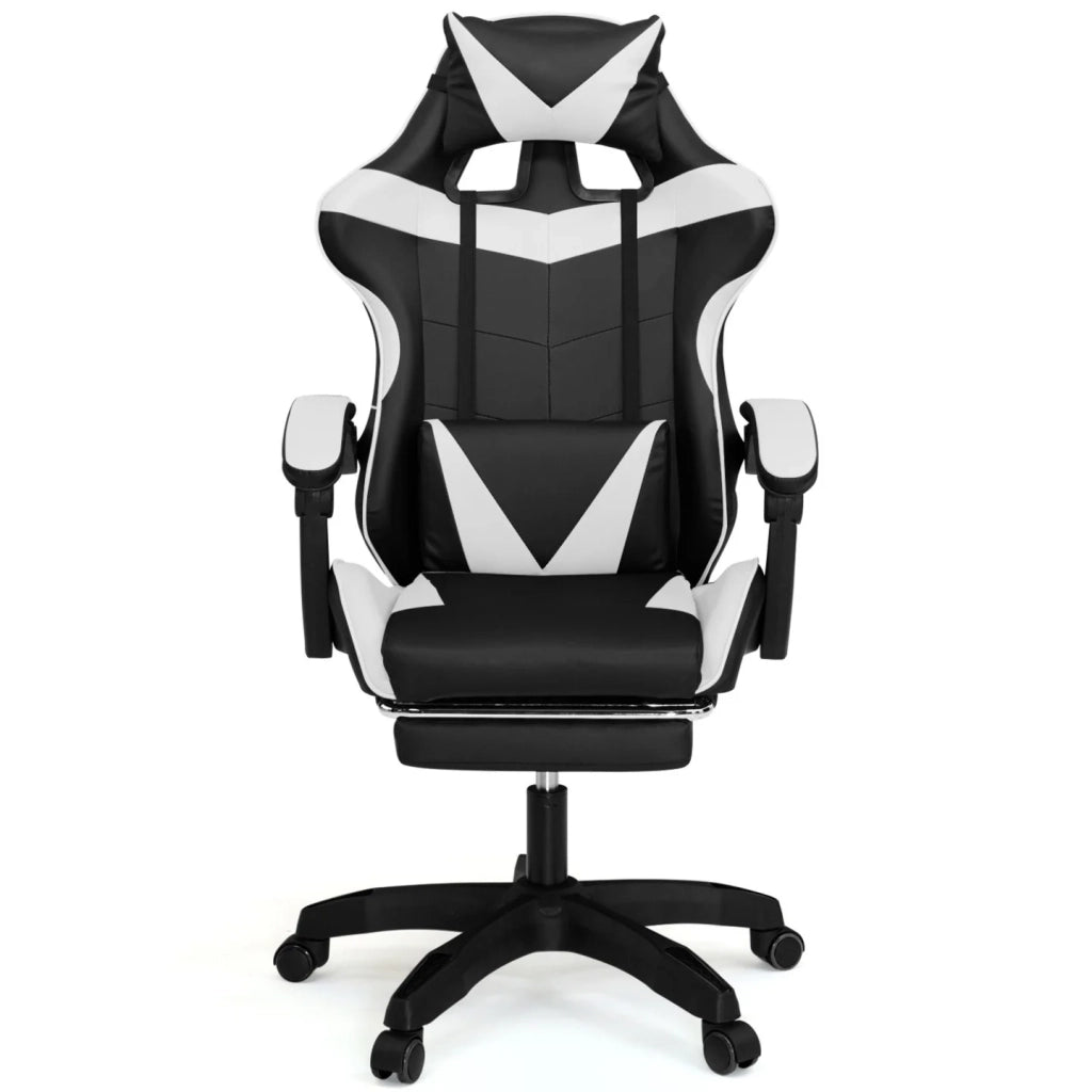 IDMarket - Sedia gaming, sedia ufficio nero e bianco ALEX
