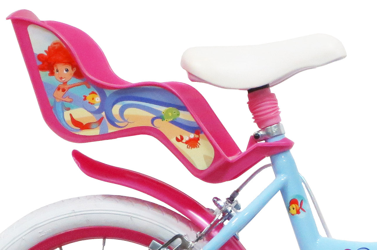 Bicicletta per Bambina 16" 2 Freni  Sea Life Verde Marine e Rosa