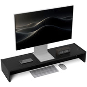 Scrivania con Cassetti e Ripiani ¨C Zephmum ¨C Legno 100x27x15 cm Nero