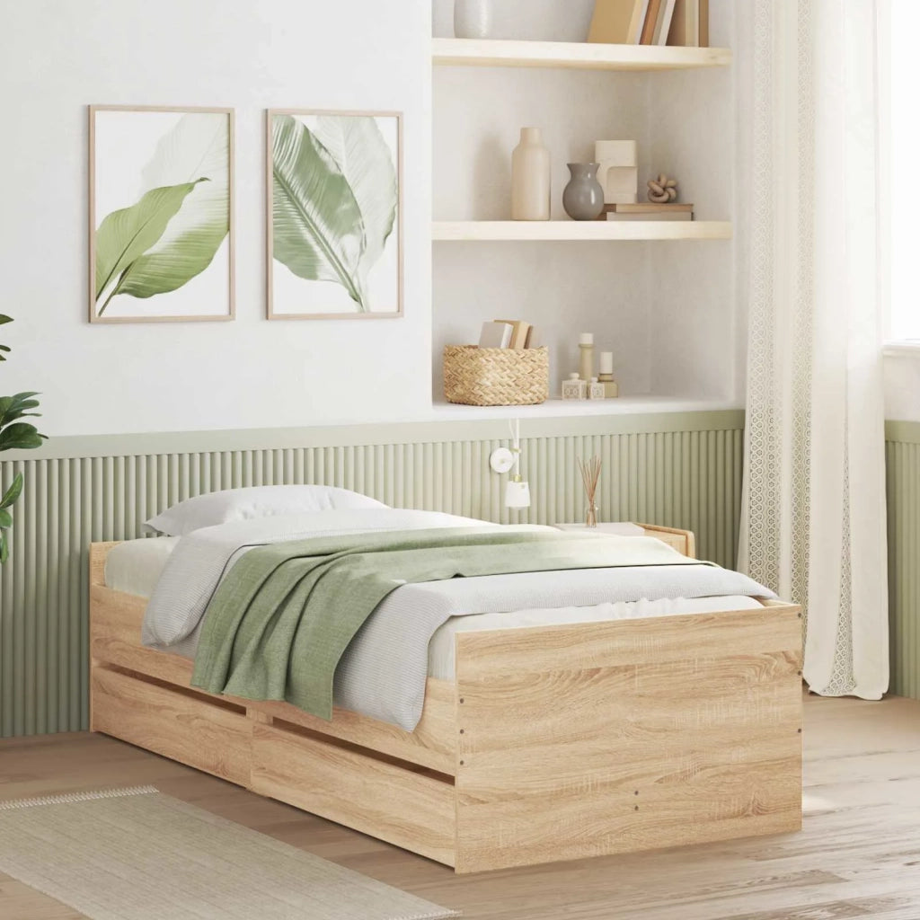 Telaio del letto con storage Rovere Sonoma 80 x 200 cm 3429614