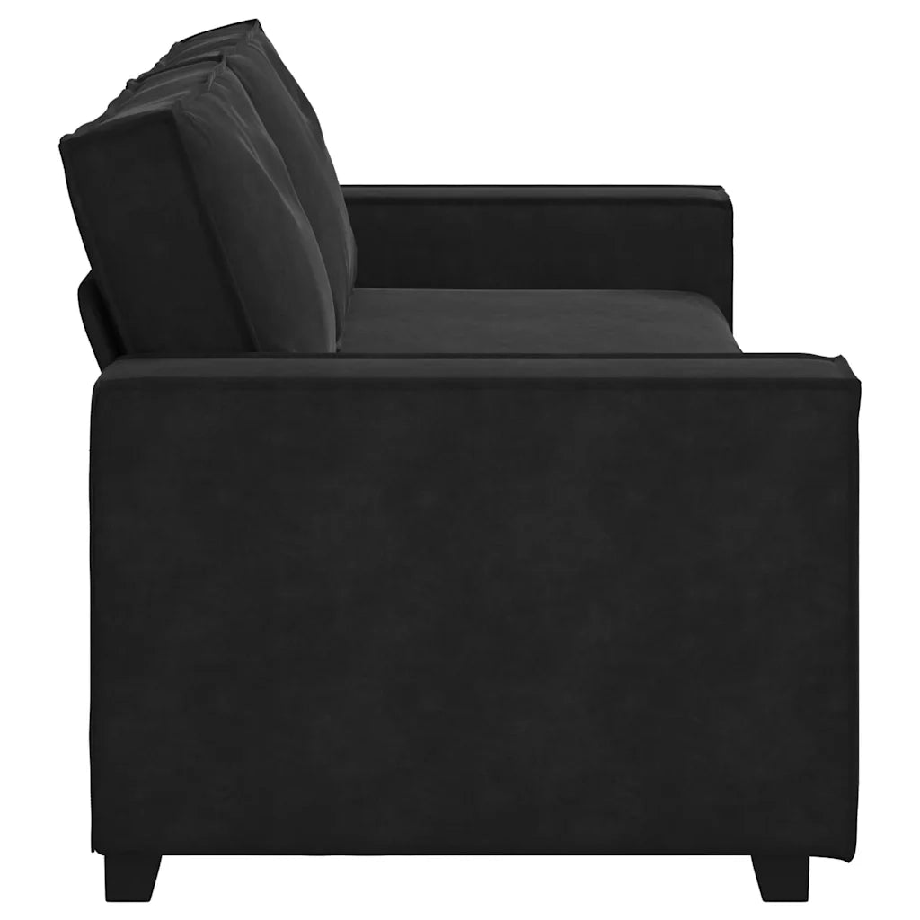 Divano a 3 Posti Nero 220x78x84 cm in Velluto 4105035