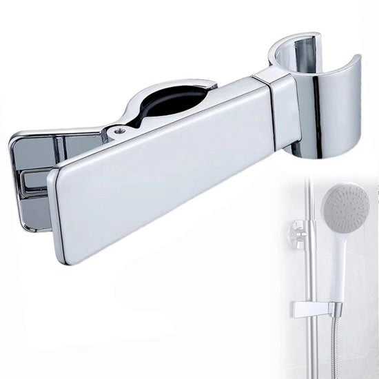 Supporto per douchekop con viti a molla e clip per tubi da 18 a 25 mm