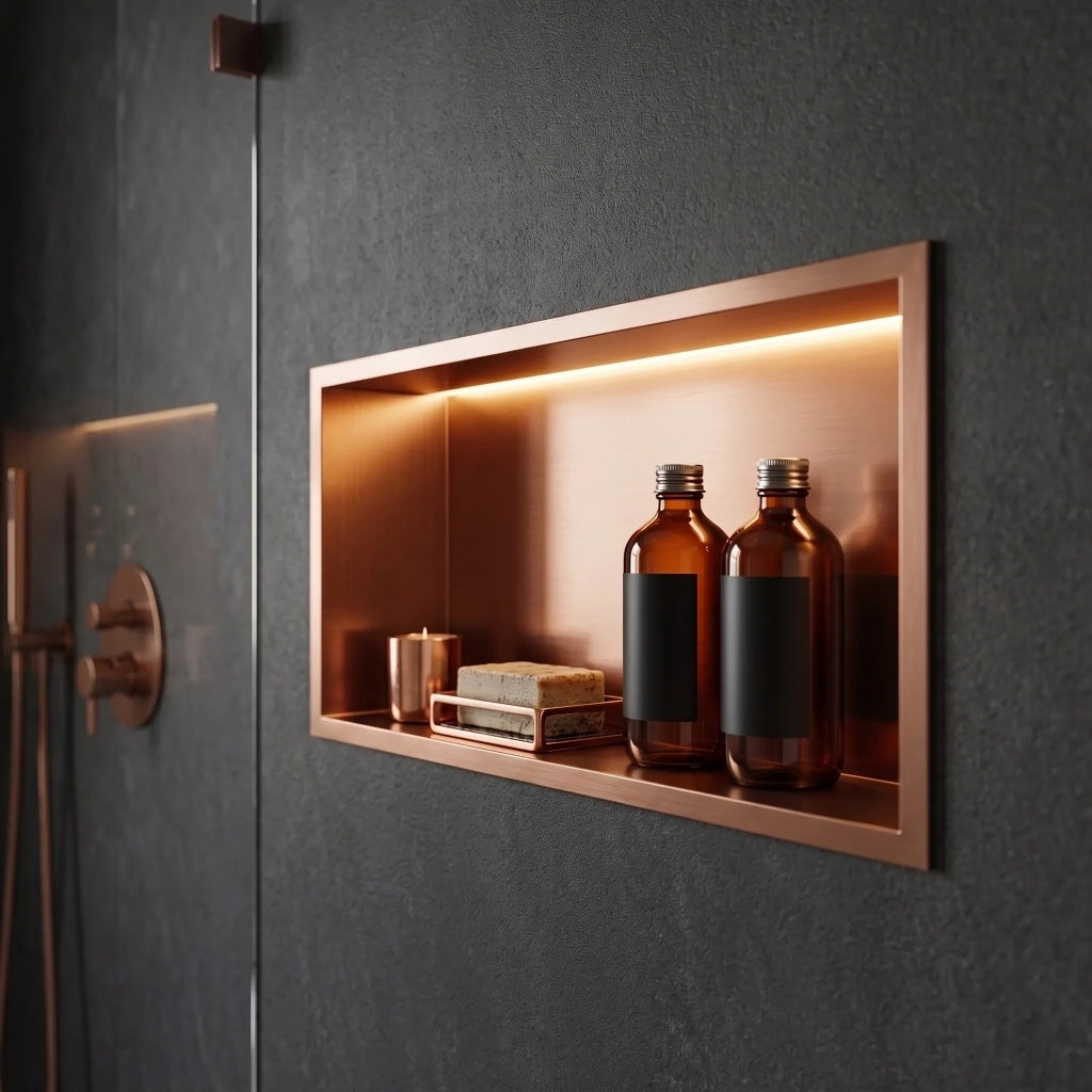 Mensola Bagno Led 30x60 Brush Copper