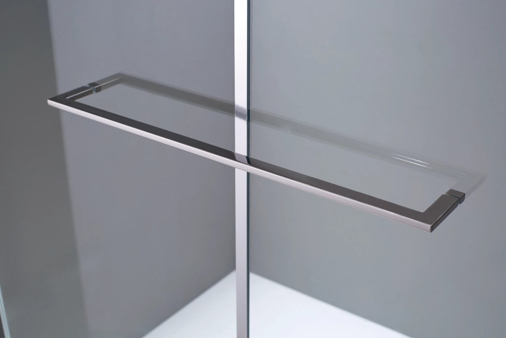 Parete walk-in SCREEN fissa + battente 70 cm (66,5-68,0), anta 40 cm, vetro trasparente, cromo lucido