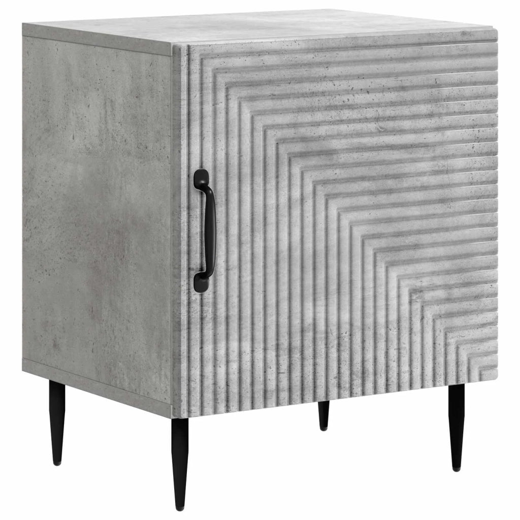 Armadio da Notte 2 pcs Grigio Cemento 43 x 34,5 x 50 cm
