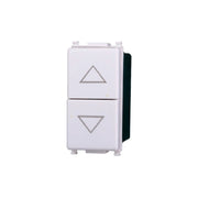 Pulsante Saliscendi Commutatore 2P 10A Tapparelle Colore Bianco Compatibile Con Vimar Plana