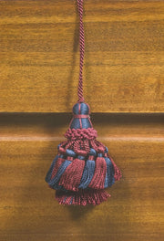 FIOCCO PER CHIAVI CM.9 BLU E BORDO- 6,0 pz