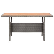 Tavolo da Giardino | Tavolino da esterno Grigio 120x70x66 cm Legno Massello di Acacia