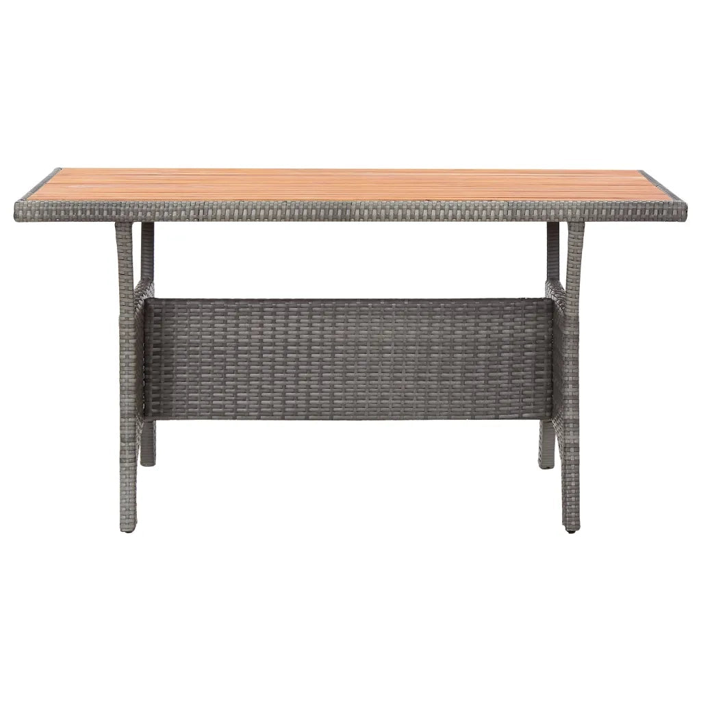 Tavolo da Giardino | Tavolino da esterno Grigio 120x70x66 cm Legno Massello di Acacia