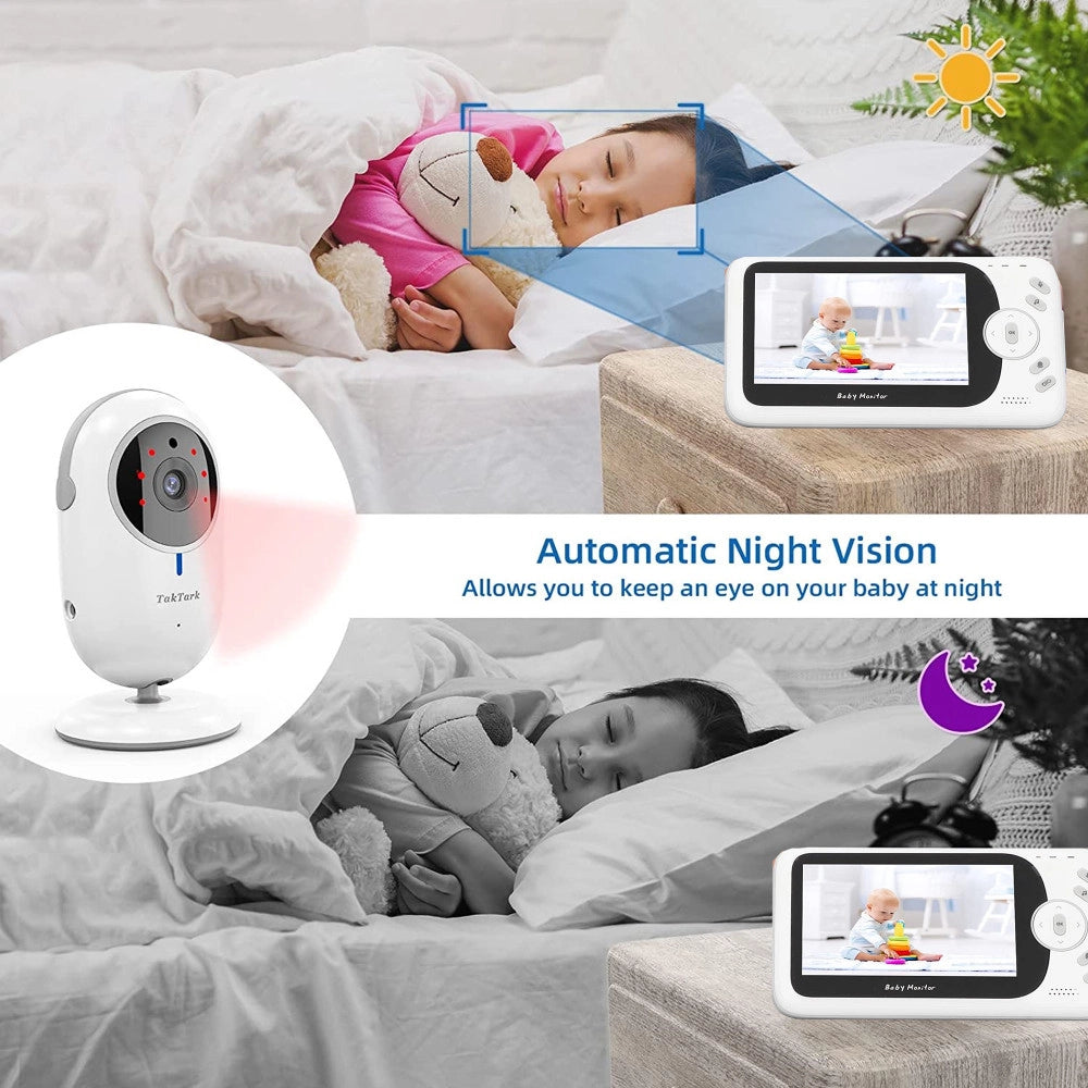 Trade Shop - Baby Monitor Video Digitale Wireless Q-sx905 Monitor Lcd Da 4.3" Bidirezionale -