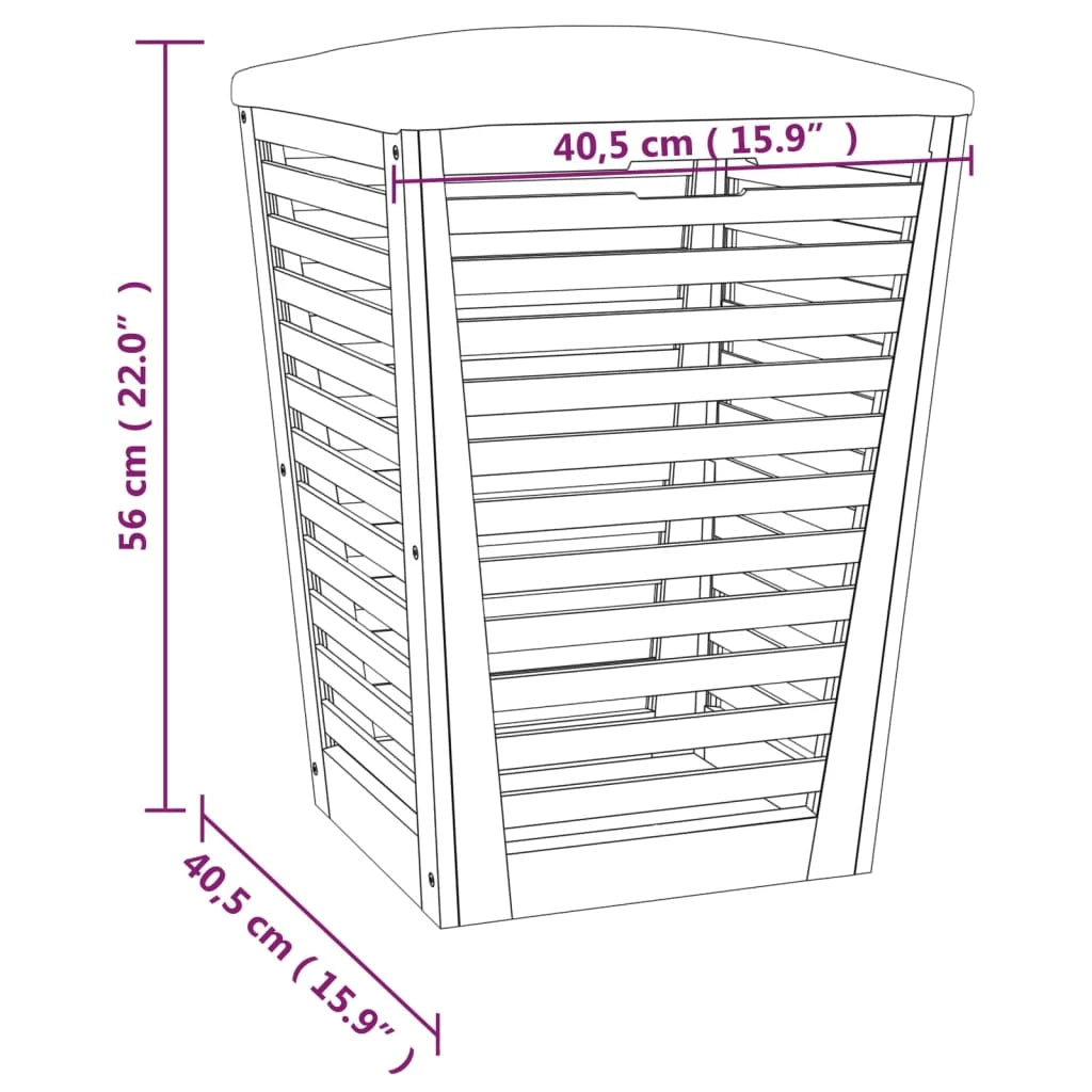 Sgabello da bagno 40,5 x 40,5 x 56 cm in legno massello di noce 02_0006134