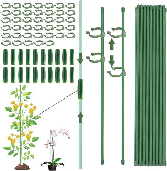 Supporti per piante aiuto alla salita 20 pezzi - vasi per piante con ganci a carabina - bastoncini per giardino per sostegno piante - aiuto per rampicanti aiuti per rampicanti - aiuto per tomati per orchidee 80 pezzi supporti per piante semicircolari