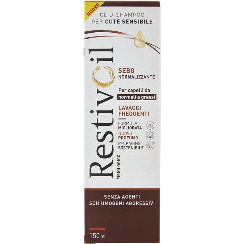 RESTIVOIL FISIOLOGICO OLIO-SHAMPOO PER CUTE SENSIBILE SEBO NORMALIZZANTE 150 ML
