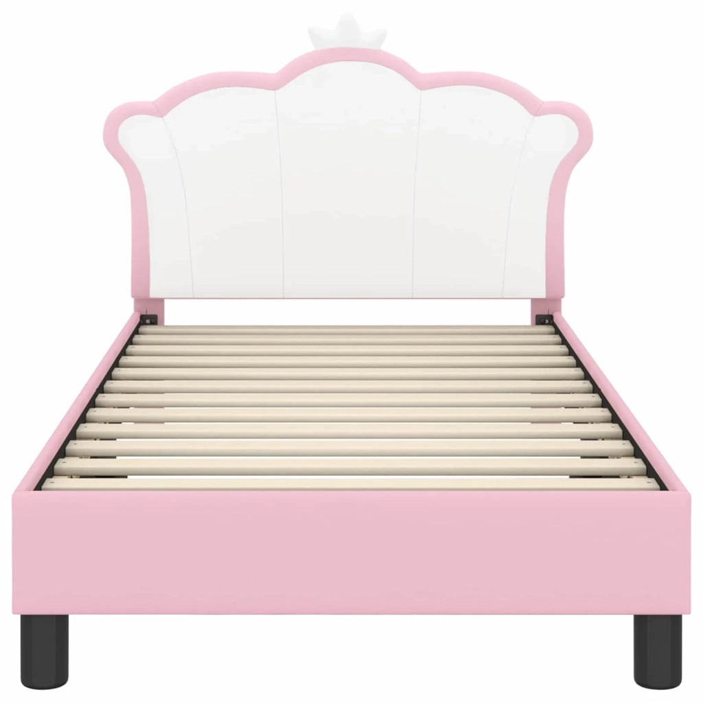 Struttura letto bambini con testata Rosa 80 x 160 cm PU