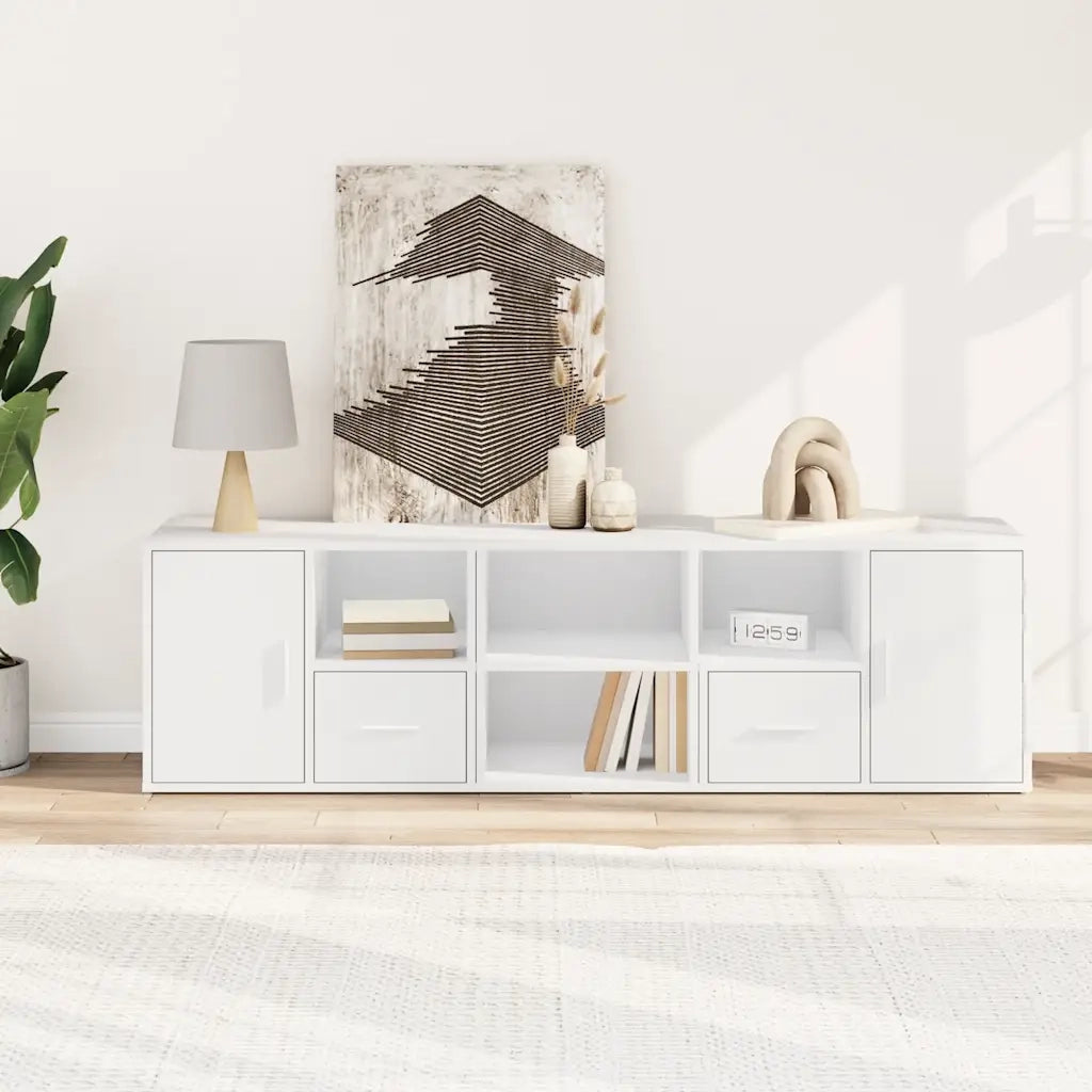 Mobile Angolare Bianco 160x40x45 cm in Truciolato 3307819