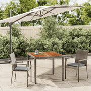 Set da Pranzo da Giardino 3 pz con Cuscini in Polyrattan Grigio 3184993