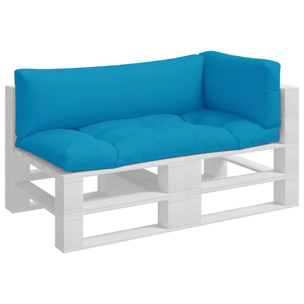 vidaXL Cuscini per Pallet 3 pz Azzurro in Tessuto