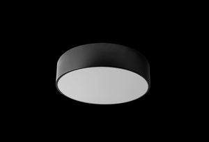 Lampada Plafoniere 30cm Rotonda Nero Da Soffitto APP640-3C