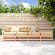 Salotto da Giardino-Set Salotto da Giardino 4 pz in Legno Massello di Pino