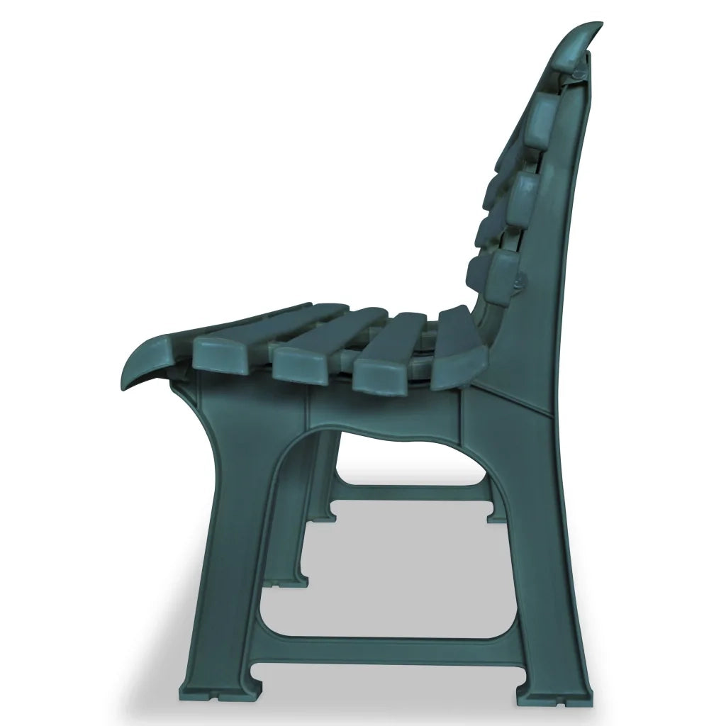 Panchina da Giardino 145,5 cm in Plastica Verde 43584