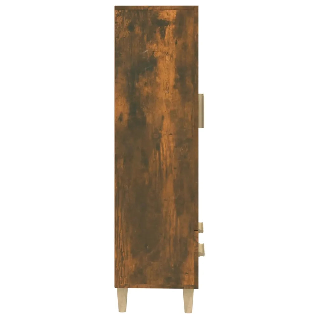 Credenza | Madia | Buffet da pranzo | Armadio da pranzo Rovere Fumo 70x31x115 cm in Legno Multistrato