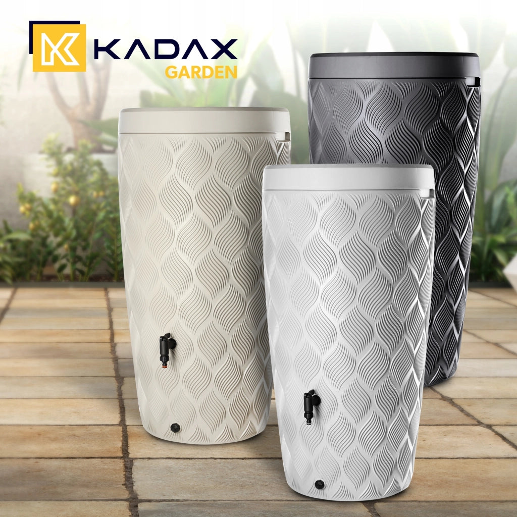 Serbatoio per acqua piovana KADAX da 240 litri, contenitore per acqua con rubinetto e grande recipiente.