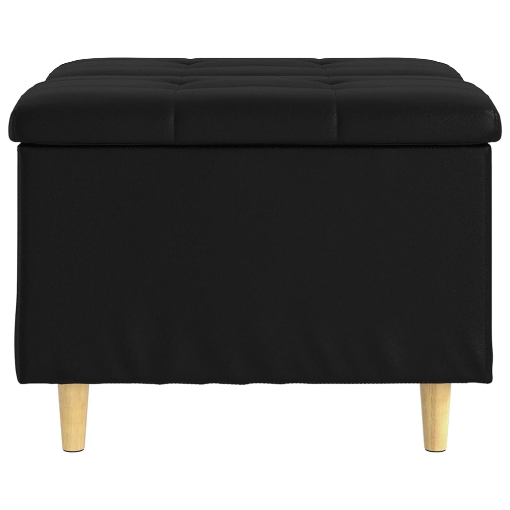 Pouf contenitore Nero 60 x 60 x 45 cm Pelle sintetica