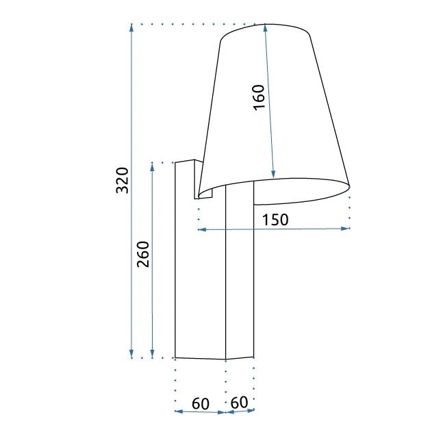 Lampada Da Parete Loft APP1279-1W Black