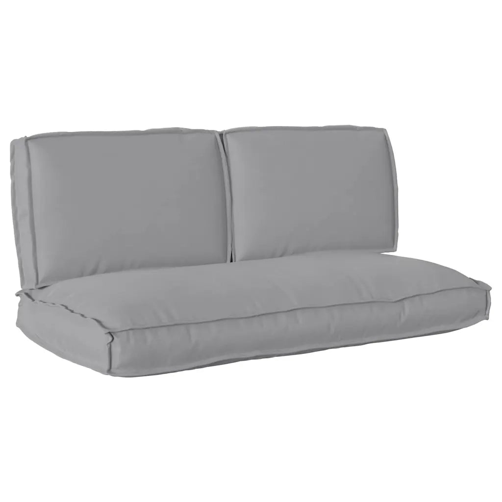 vidaXL Set di Cuscini per Pallet 3 pcs Grigio 120 x 60 x 12 cm