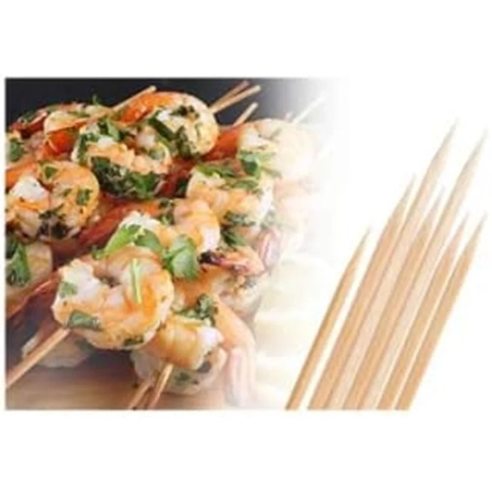 Trade Shop - Set 4 Pz Da 90 Spiedini In Bambù Bastoncini 25cm Stuzzicadenti Lunghi Per Barbecue 634145 -