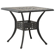 Tavolo da Giardino | Tavolino da esterno Bronzo 80x80x75 cm in Alluminio Pressofuso