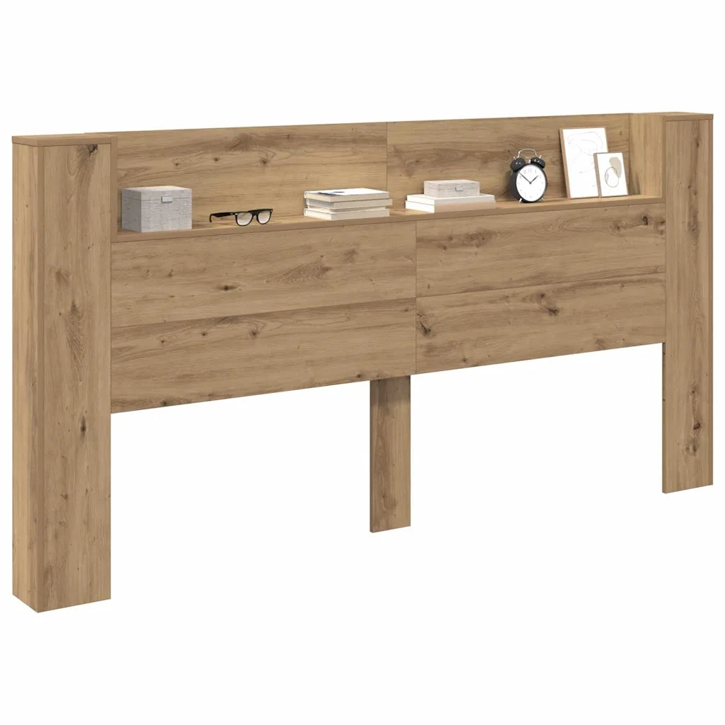 Testiera con lo scaffale Rovere artigianale 200 x 15 x 103,5 cm 3418697