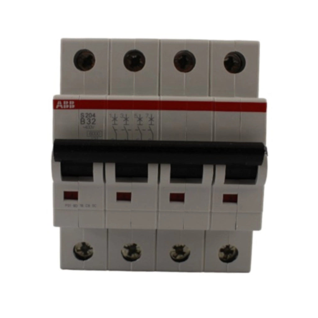 Interruttore magnetotermico 4poli 4moduli 32A CURVA B 6kA ABB