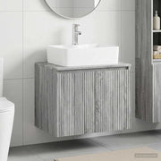 Set di mobili per il bagno Sonoma grigio Legno ingegnerizzato 3404326