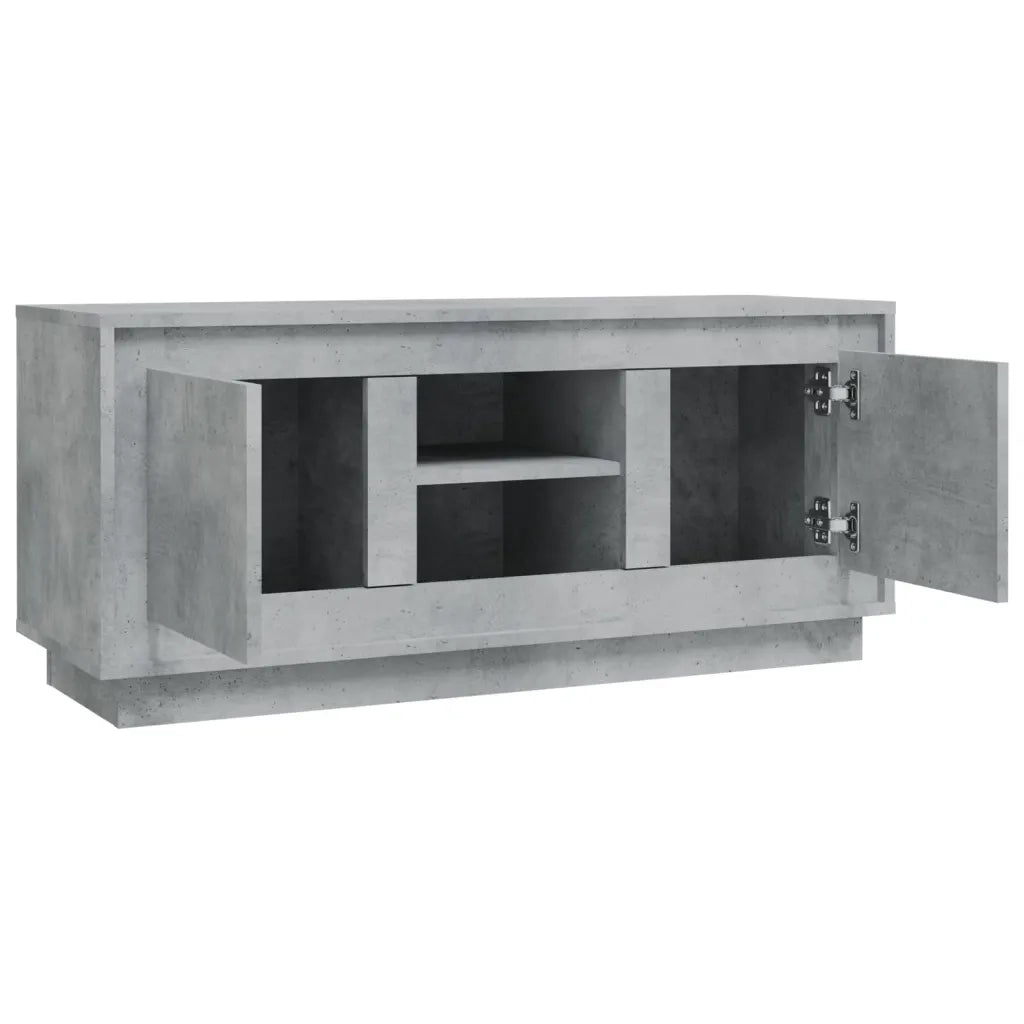 Mobile Porta TV Grigio Cemento 102x35x45cm in Legno Multistrato 819864