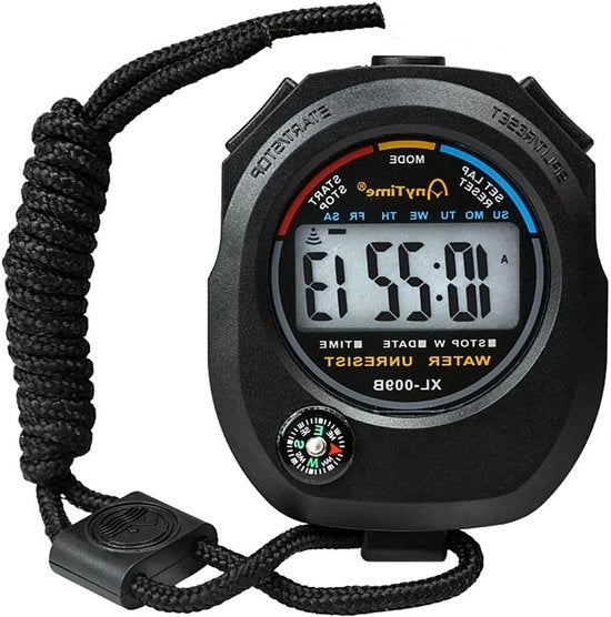 Stopwatch Digitale con Calendario, Allarme e Bussola - Cronometro Multifunzione per Nuoto, Corsa e Calcio