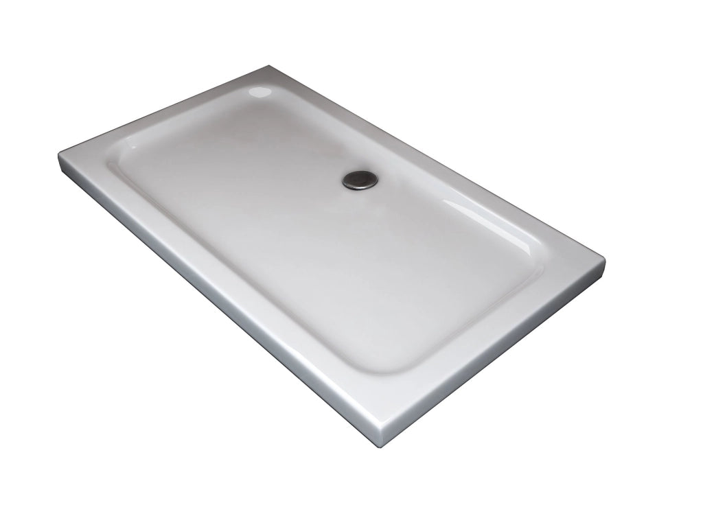 Piatto Doccia Rettangolare Ribassato In Abs H 5cm Con Piletta Inclusa 80x140