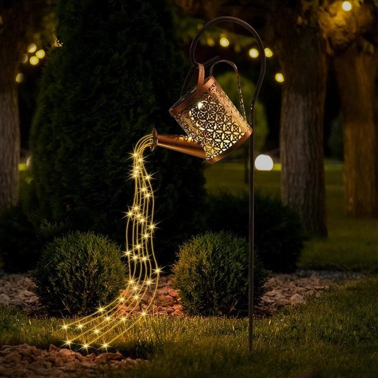 Giocatore di acqua con becco di conduzione LED alimentato da energia solare - Catena di luce vintage impermeabile per esterno e interno
