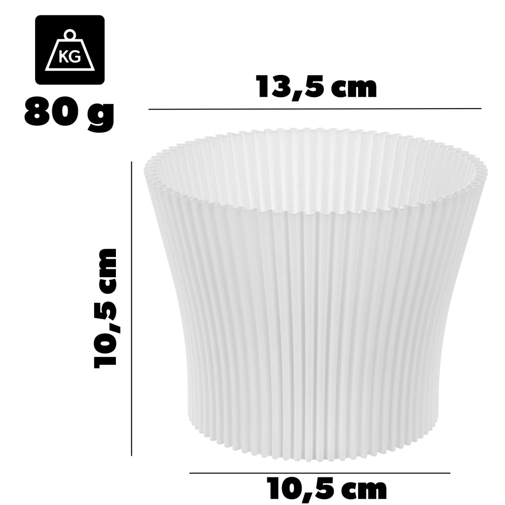 Vaso da fiori KADAX 13 cm, copripianta, vaso da fiori in plastica bianca