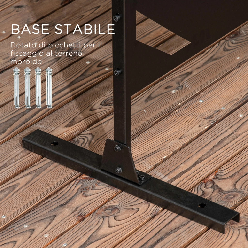 Separ¨¦ a 3 Ante in Acciaio ¨C Zephmum ¨C Nero 122x45x198 cm
