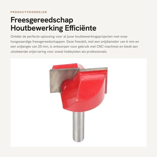 Frezatrici per legno 6mm - Houtbewerking - Macchine per taglio CNC - Tungsteno carburo di acciaio - Alta durezza - Lame migliorate - Frezatrici per lavorazione del legno