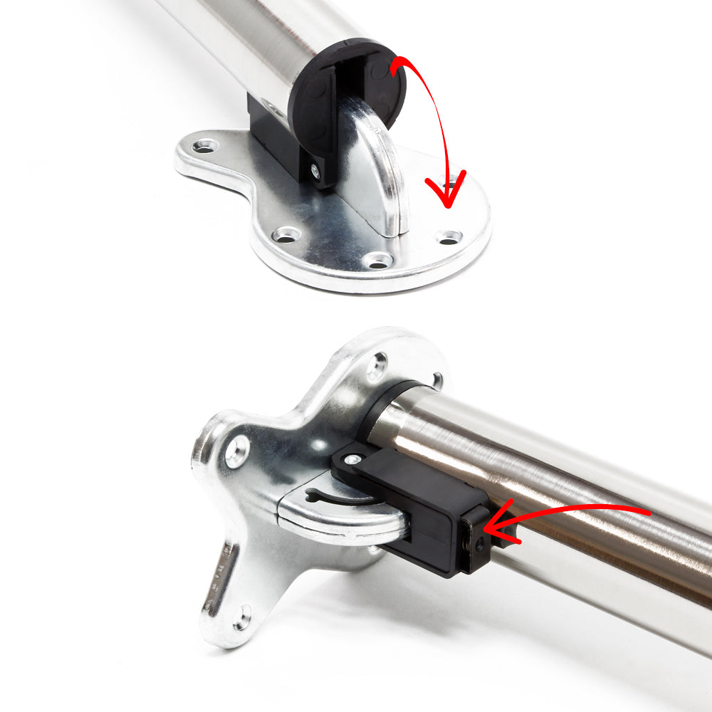 Set 4 gambe per tavolo regolabili in altezza 70-110 cm nichel Piedi per mobili