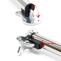 Set 4 gambe per tavolo regolabili in altezza 70-110 cm nichel Piedi per mobili