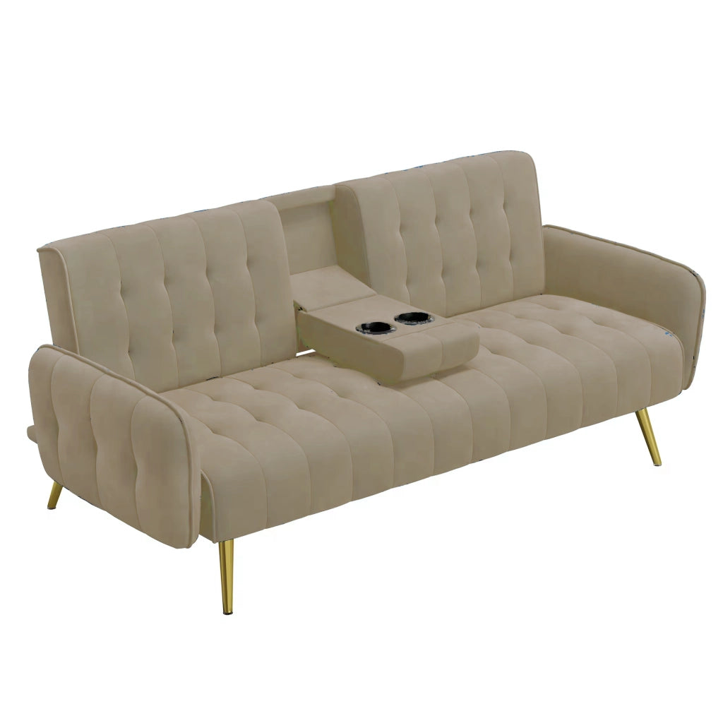 DIVANO NEW 196X81XH78CM BEIGE IN TESSUTO