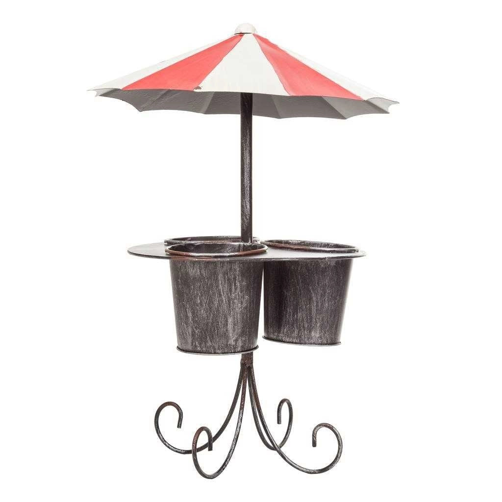 Ombrellone fioriera in metallo 32,5x32,5x49h