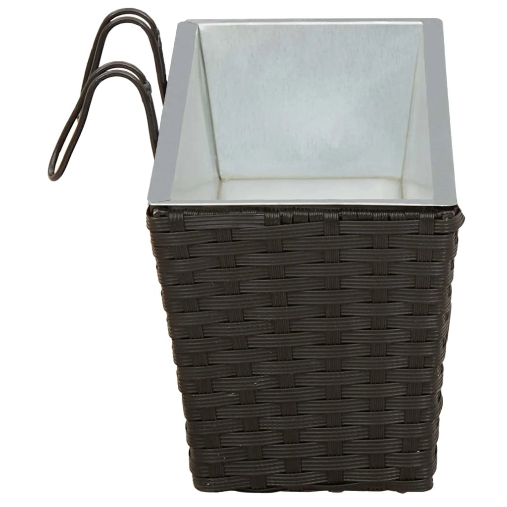 Ringhiera 2 pz Nero 50 x 17 x 17 cm Metallo CFW9782106