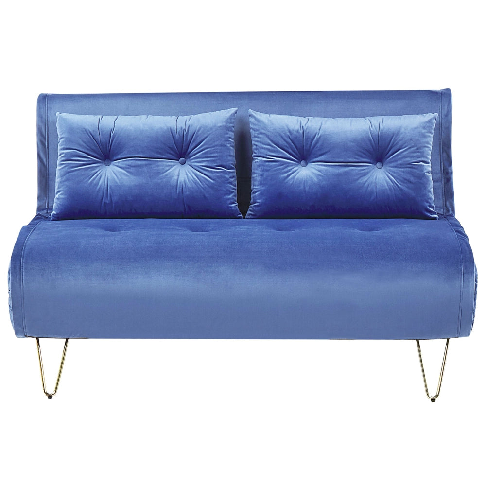 Set divano 3 posti in velluto blu navy con cuscini glamour stile moderno soggiorno