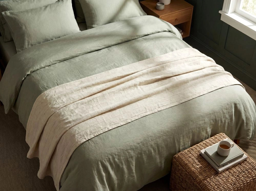 Copriletto decorativo in cotone beige 150 x 200 cm biancheria da letto design classico camera da letto